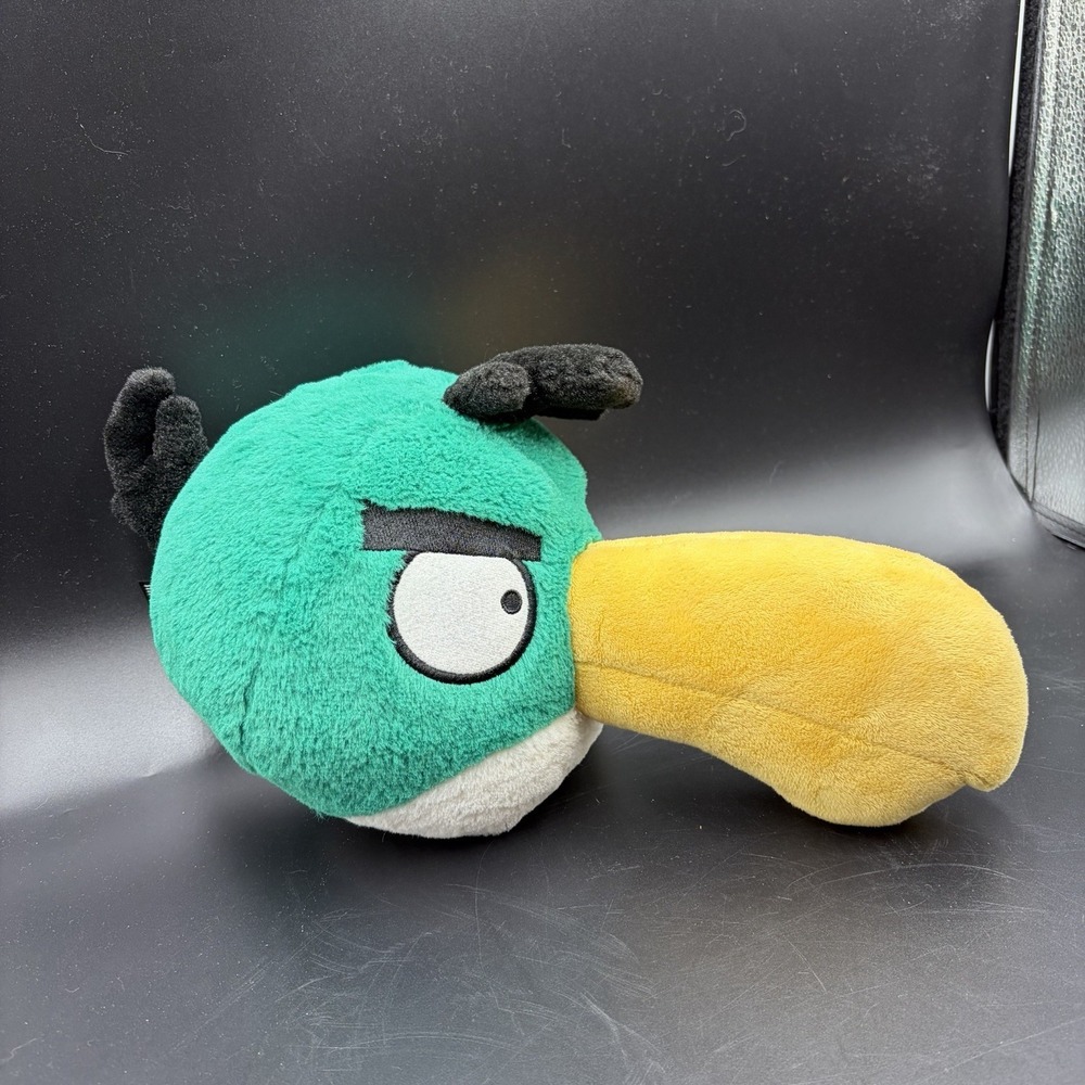 Angry Birds Hal Toucan Green Bird Plush No Sound Closed Beak Commonwealth